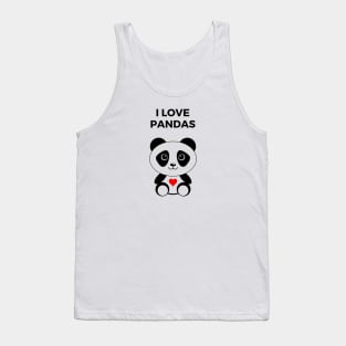 I Love Pandas Tank Top